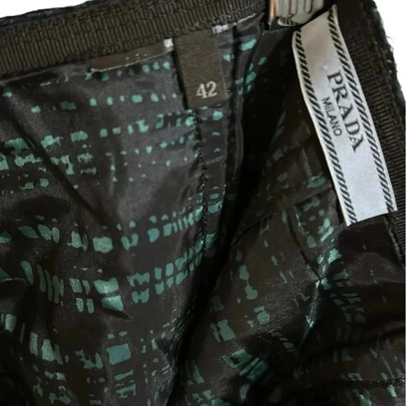 Prada Green Wool Blend Knee Length Skirt Size 42/6 - Picture 5 of 5